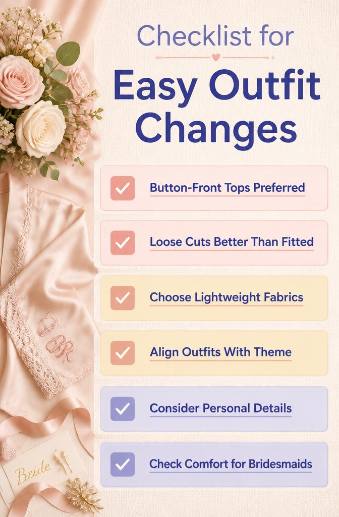 An information image with tips for easy outfit changes.