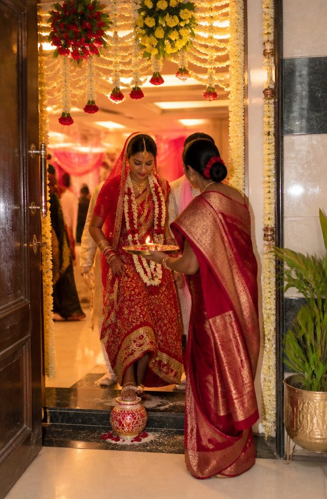 Guests enjoying a lively reception filled with food and dancing.