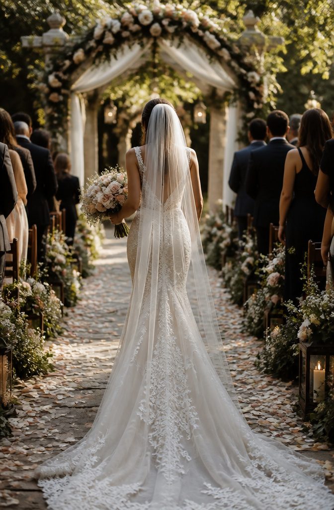 How Many Songs for Wedding Ceremony: 6 Types to Plan 5 Bride walking down the aisle, capturing everyone's attention.