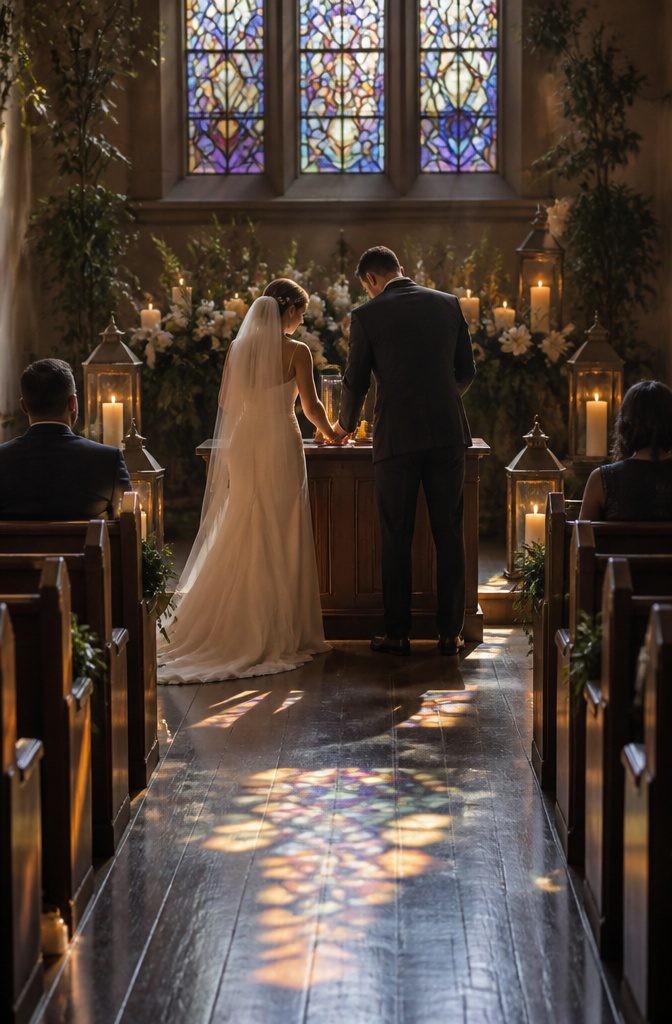 How Many Songs for Wedding Ceremony: 6 Types to Plan 7 Couple engaging in a unity ceremony with soft music playing.