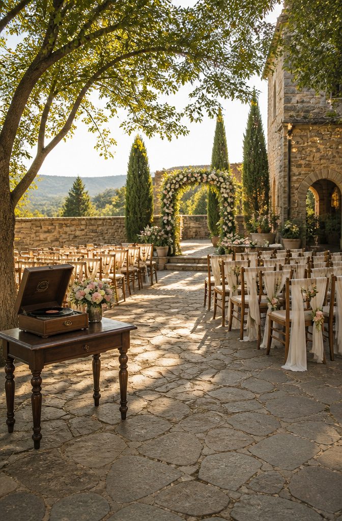How Many Songs for Wedding Ceremony: 6 Types to Plan 2 Guests seated with soft instrumental music playing in the background.