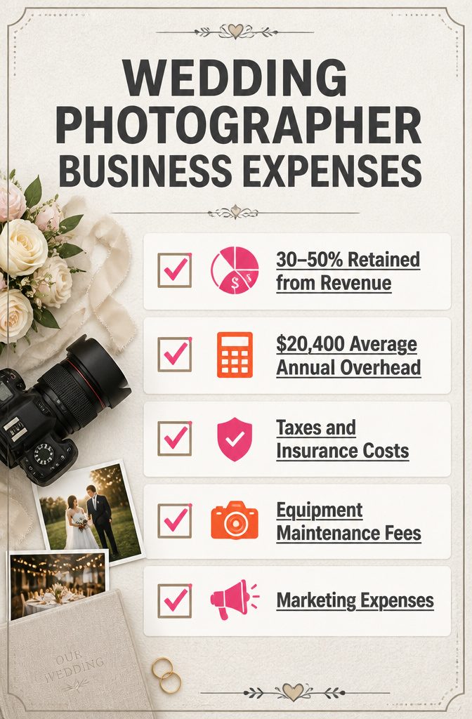 Information image titled 'Wedding Photographer Business Expenses'.