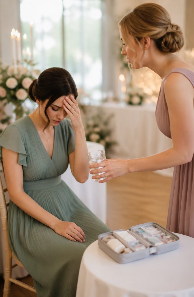 How to Handle Wedding Day Emergencies: A Practical Guide 10 A basic first aid kit with essential items for wedding emergencies.