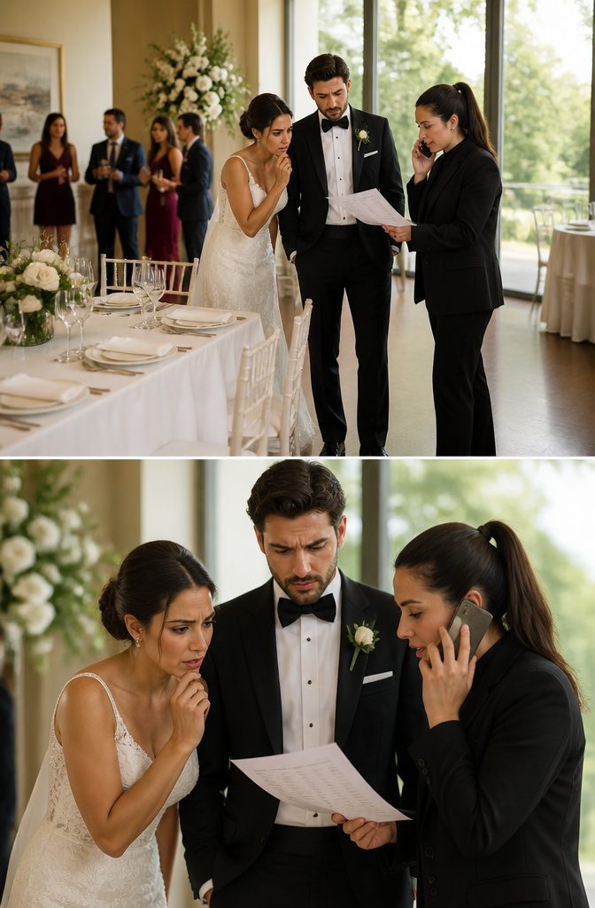 How to Handle Wedding Day Emergencies: A Practical Guide 4 A checklist with vendor names and contact numbers on a table.