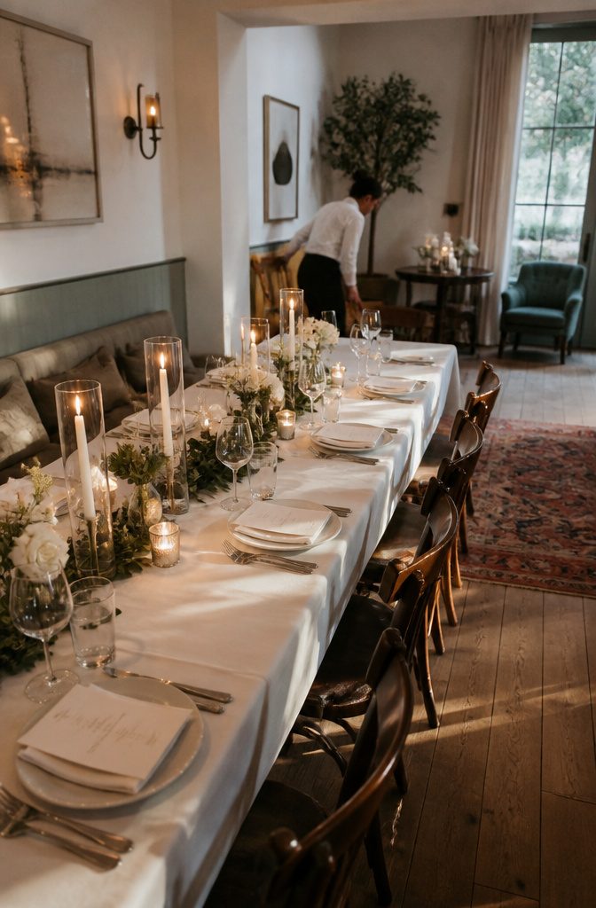 How to Plan a Small Wedding Ceremony: 7 Steps for 2026 10 Restaurant private room with a decorated table for a small wedding.