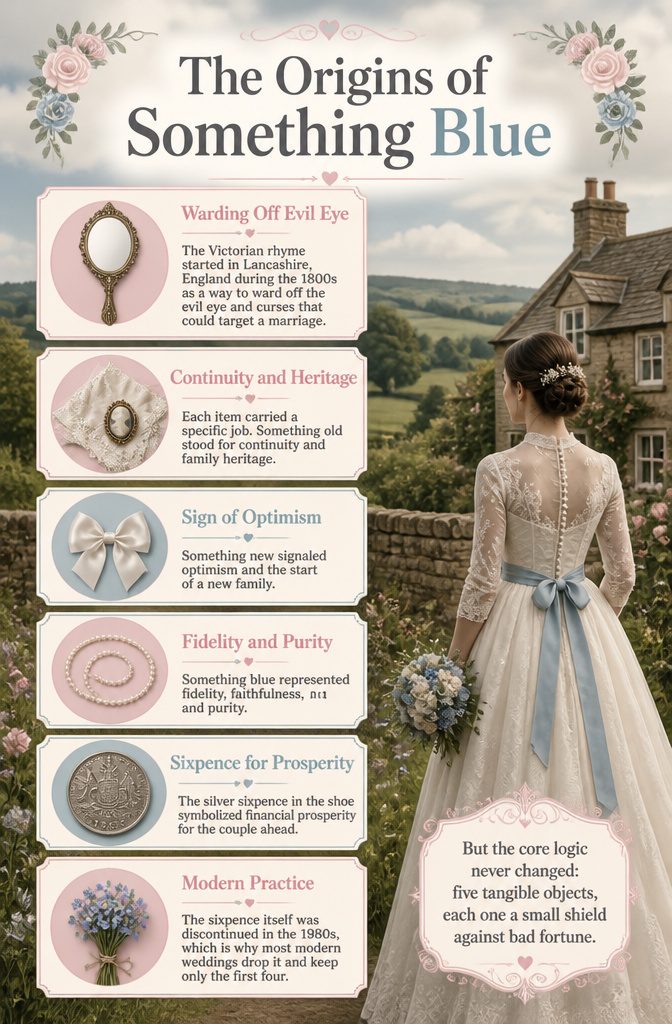 Text information about the origins of the wedding rhyme.
