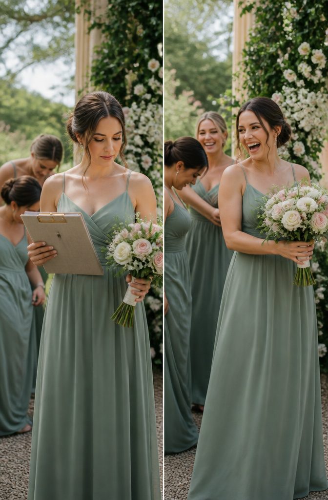 What Is a Maid of Honor in a Wedding? Duties, Costs & Role 10 A maid of honor coordinating with bridesmaids on the wedding day.
