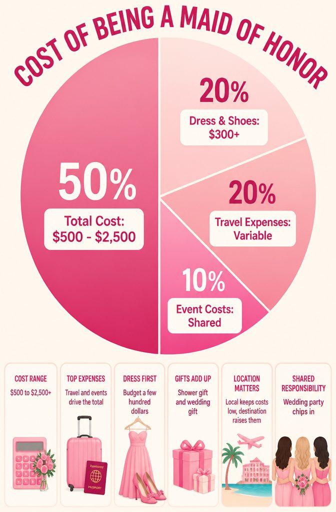What Is a Maid of Honor in a Wedding? Duties, Costs & Role 11 Information image titled 'Cost of Being a Maid of Honor'.