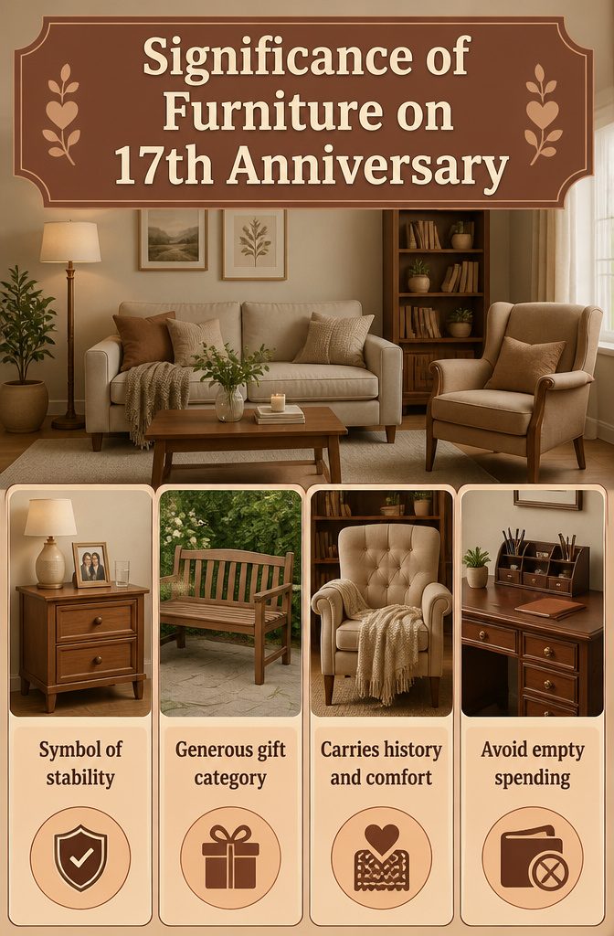 Infographic about the significance of furniture on the 17th anniversary.