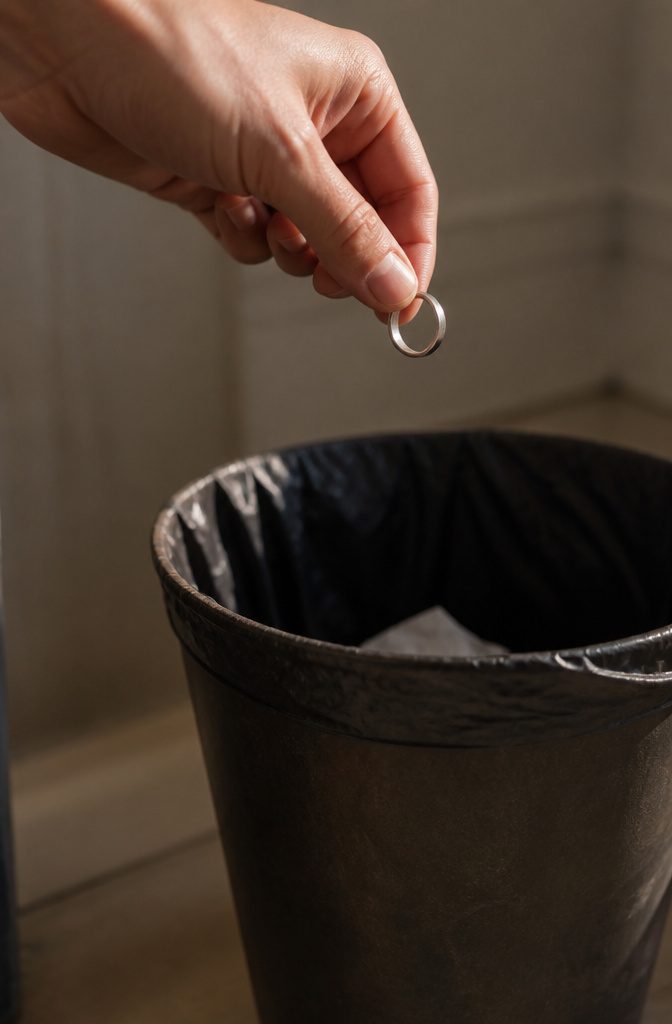 What to Do With Your Wedding Ring After Divorce: 6 Clear Ideas for 2026 6 A wedding ring resting on a pile of ashes.
