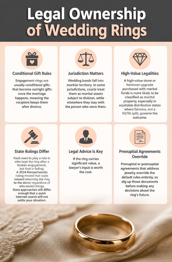 What to Do With Your Wedding Ring After Divorce: 6 Clear Ideas for 2026 8 A legal document discussing ownership of wedding rings.